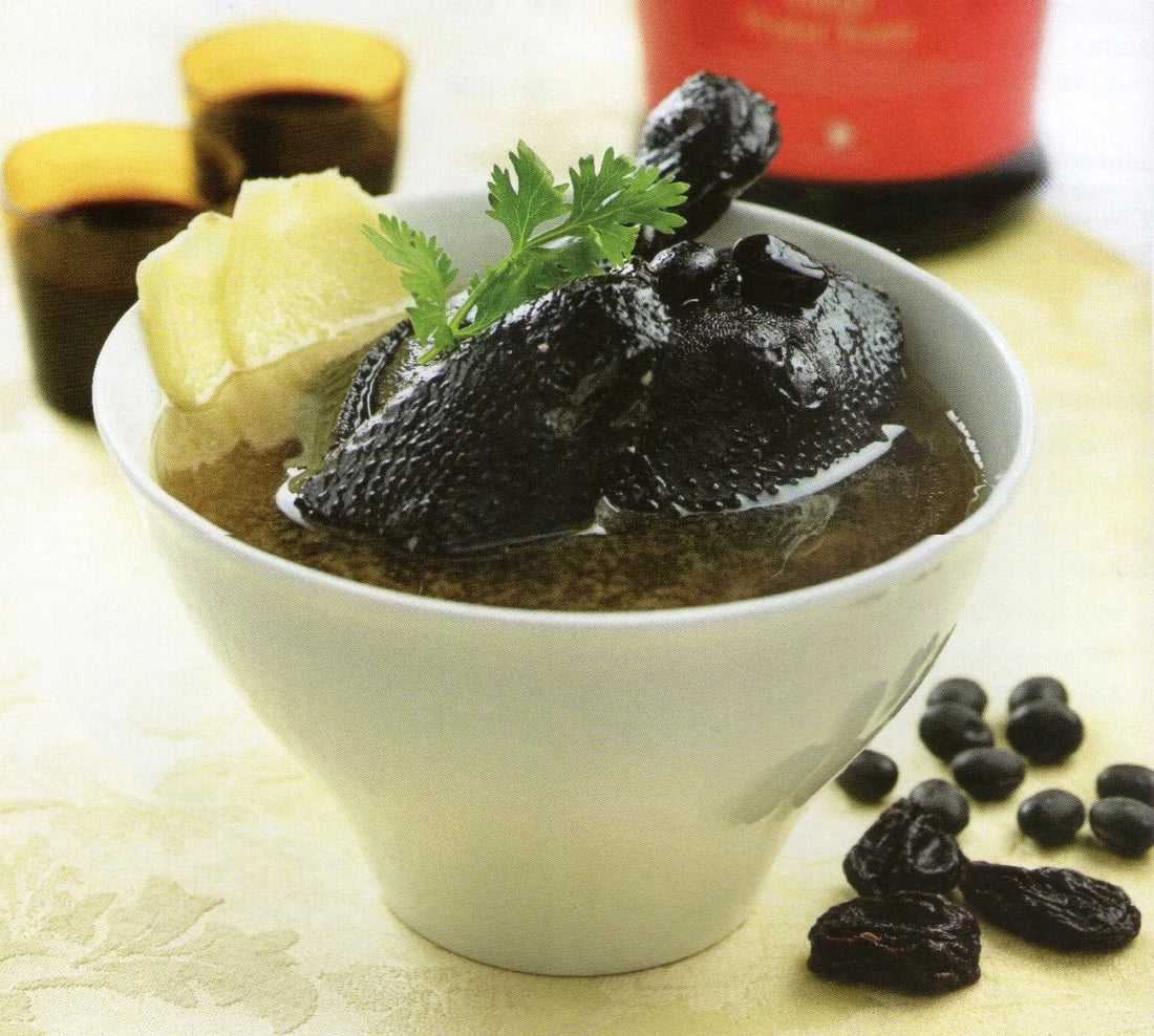 Black Chicken Soup with Black Beans and Dates
