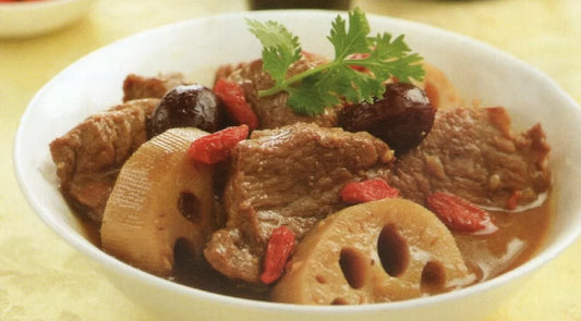 Fermented Pork Belly Stewed with Lotus Roots