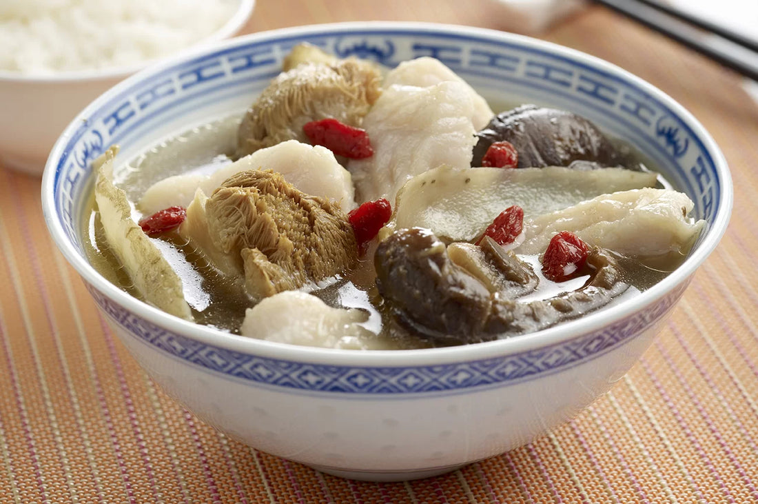 Shrooms Fish Soup