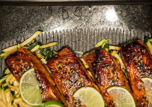 Teriyaki Salmon with Barley Brown Rice