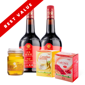 with 1 Fatt Choy + 1 Ginseng Tea + 1 Honey (worth $24.20)